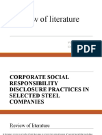 Corporate Social Responsibility Disclosure Practices in Selected Steel Companies