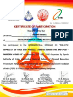 Certificate For VISHNU VERMA For - International Webinar On