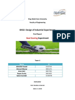 IE432-Design of Industrial Experiments: Goal Scoring