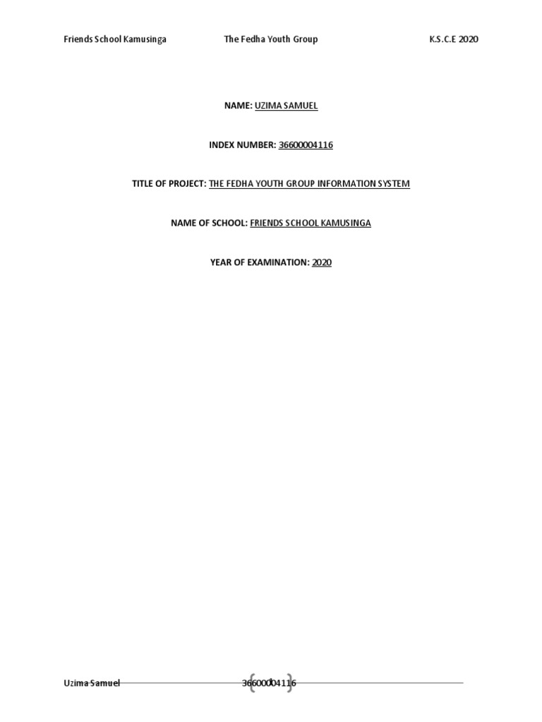 Fedha Youth Group Info System Project | PDF | Loans | Button (Computing)