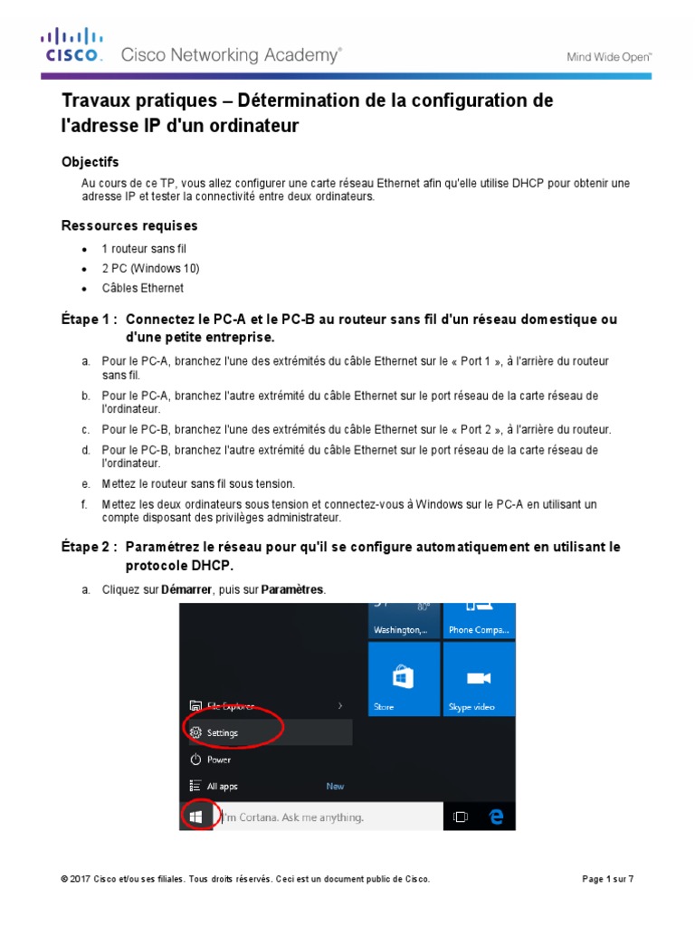 2.1.2.5 Lab - Determining The IP Address Configuration of A Computer ...