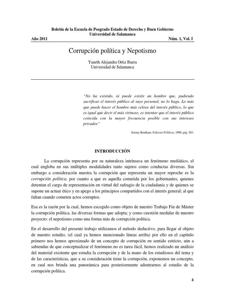 Corrupción Política y Nepotismo Ortíz | PDF | Corrupción política ...