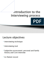 Introduction To The Interviewing Process