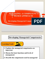 Managing: A Competency Based Approach: Developing Managerial Competencies