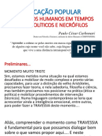 Educação Popular em Direitos Humanos em Tempos Necropolíticos e Necrófilos