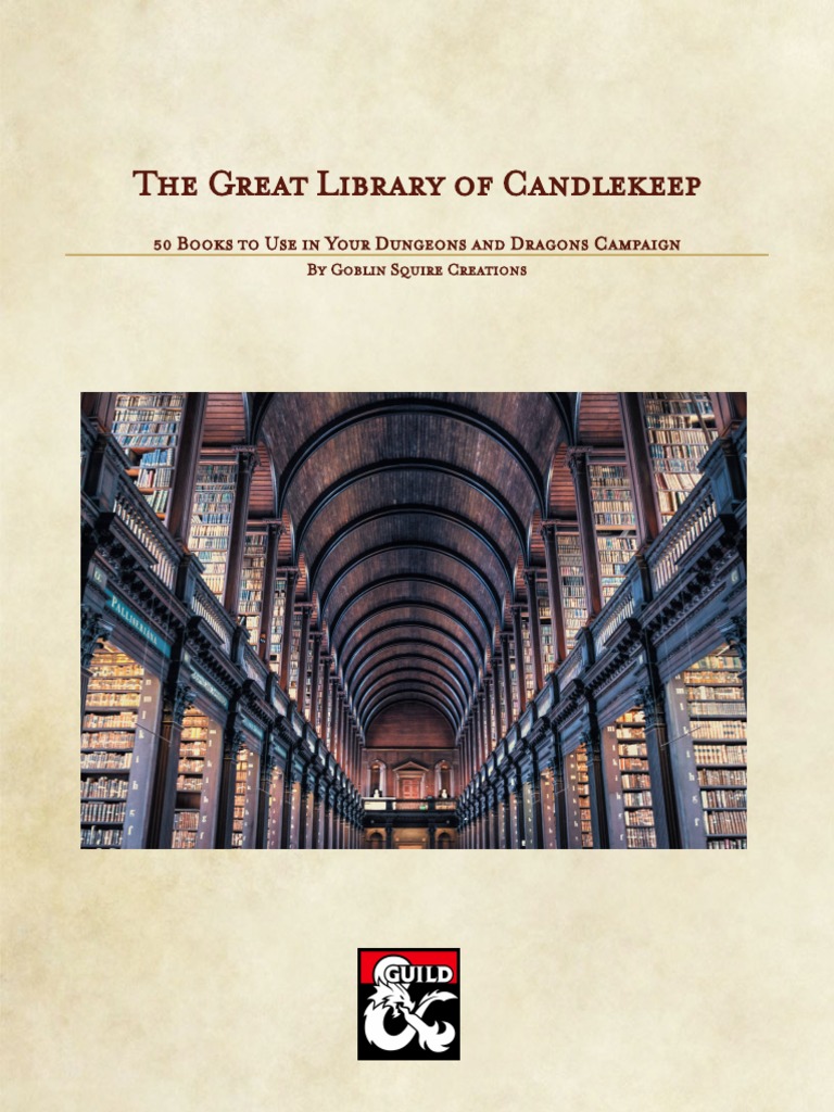 Goblin Squire Creations The Great Library of Candlekeep PDF