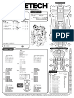 Four-Legged Battlemech Record Sheet: 'Mech Data Warrior Data