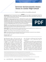 Relationship Between Socioeconomic Status and Physical Fitness in Junior High School Students