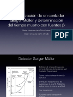 Caracterización de un contador Geiger-Müller y determinación del tiempo muerto con fuentes β