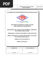 Contratación de servicio de control de sólidos YRA-X1