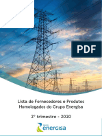 Lista Fornecedores Produtos Energisa