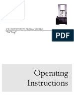 Instron Universal Tester Operating Instructions CVNG 1005