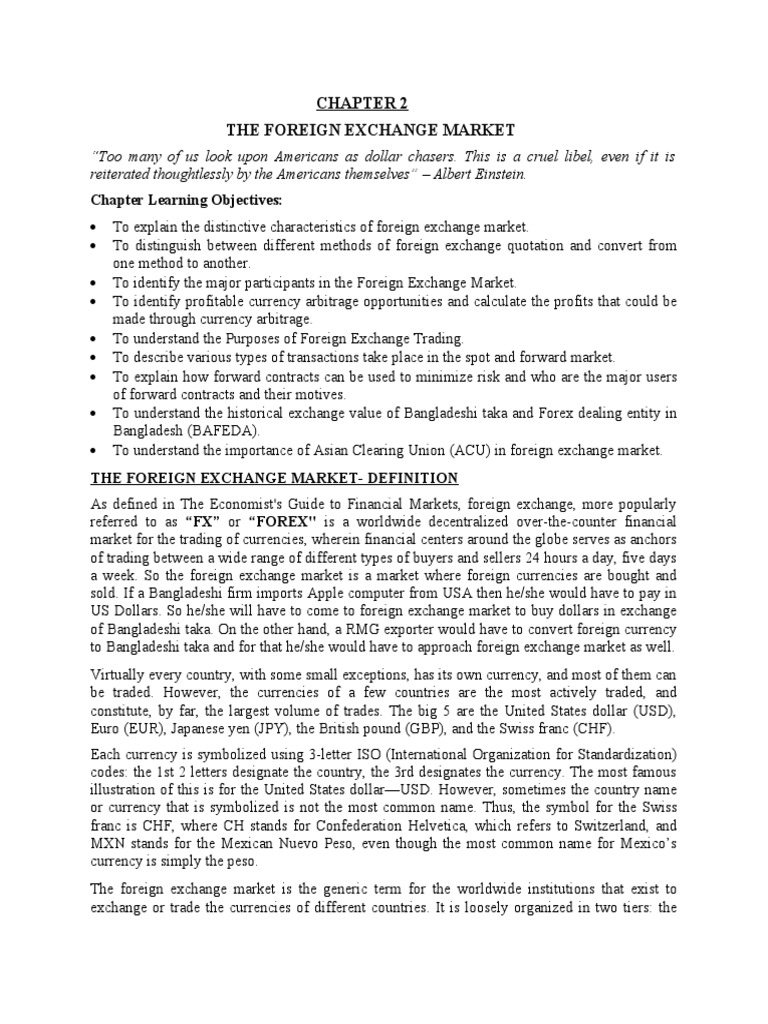 The Foreign Exchange Market | PDF | Foreign Exchange Market | Exchange Rate