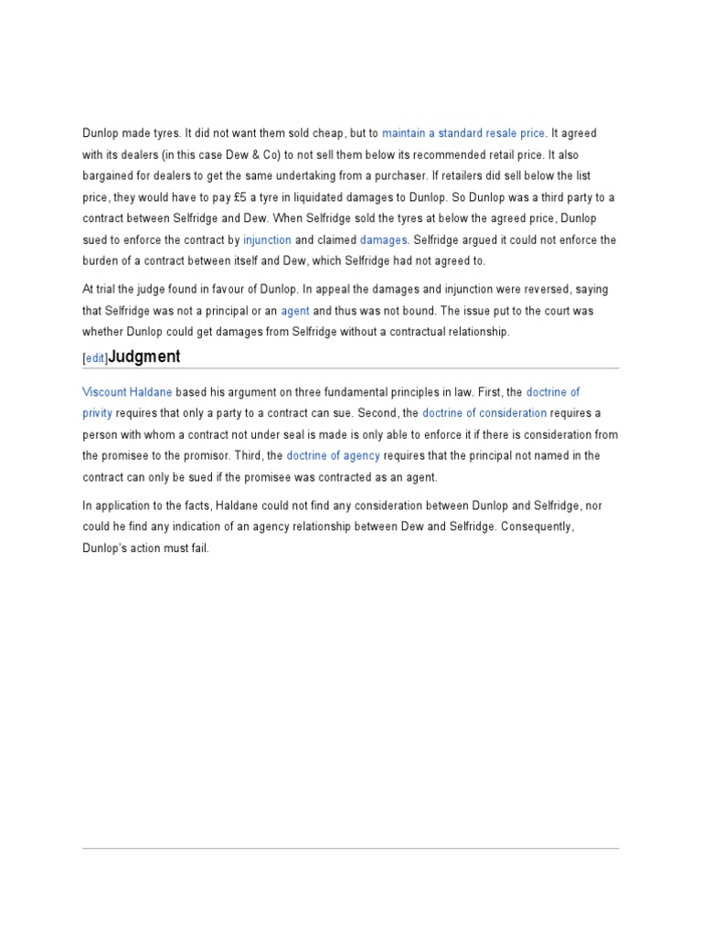 Judgment Maintain A Standard Resale Price PDF Common Law Justice