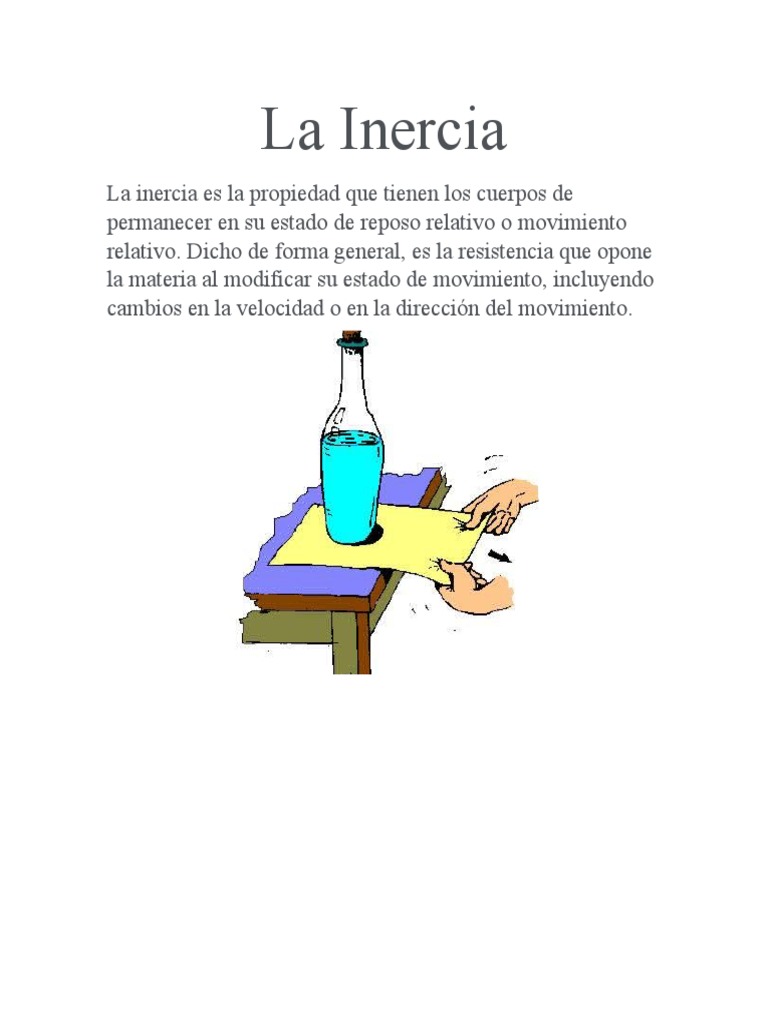 Propiedades de la Inercia en la Materia | PDF