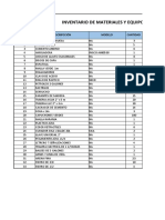 Inventario de Materiales y Equipos