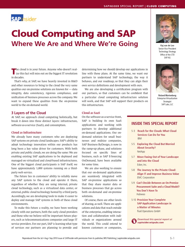 Cloud Computing and Sap: Where We Are and Where We'Re Going | PDF ...