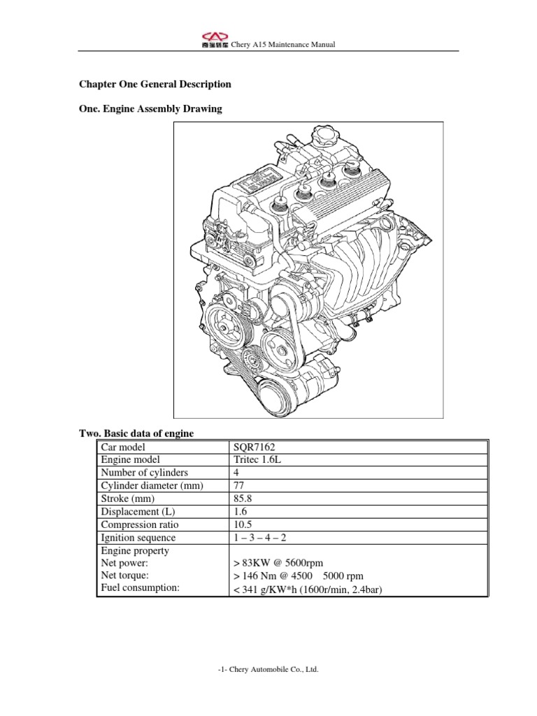 Engine 1 General Description | PDF | Belt (Mechanical) | Transmission ...