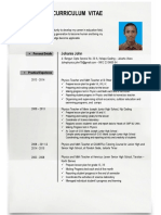 Johanis Curriculum Vitae