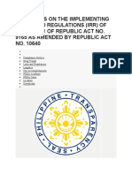 Guidelines on the Implementing Rules and Regulations