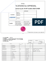 Specifications For Approval: MODEL: Compresor LG de 1/6 HP Modelo SQ47LHQM