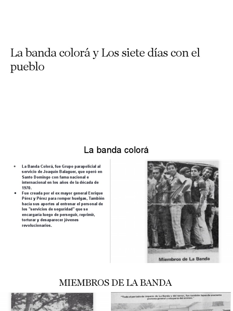 La Banda Colorá: Parapolicial de Balaguer | PDF | República Dominicana ...