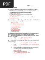 Electrolysis Worksheet