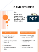 CV'S and Resume'S: Ninad Joshi. Onkar Kadam. Narayannsingh S. Rajput. Ravikiran Kashid Nilesh Jadhav