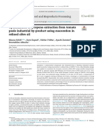 Optimization of Lycopene Extraction From Tomato Peels Industrial by-product Using Maceration in Refined Olive Oil