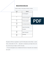 Education in Bolivia: General Structure of The Educational System