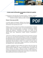 COMUNICADO - Primera Dama Ya Está Al Frente de La Gestión Social 16-03-2021