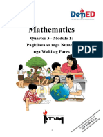 Mathematics: Quarter 3 - Module 1: Pagkilaea Sa Mga Numero Nga Waki Ag Pares