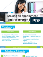 Making An Appoinment and Reservation by Call