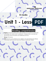 III° Medio Lesson 2