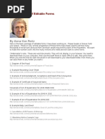 Basic Package of Editable Forms: by Anna Von Reitz