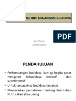 Kebutuhan Nutrisi Organisme Budidaya