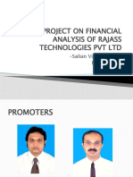 A Project On Financial Analysis of Rajass Technologies PVT LTD