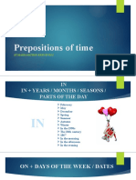 Prepositions of Time