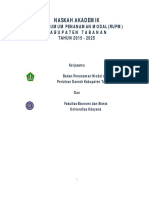 Naskah Akademik: Rencana Umum Penanaman Modal (Rupm) Kabupaten Tabanan TAHUN 2015 - 2025