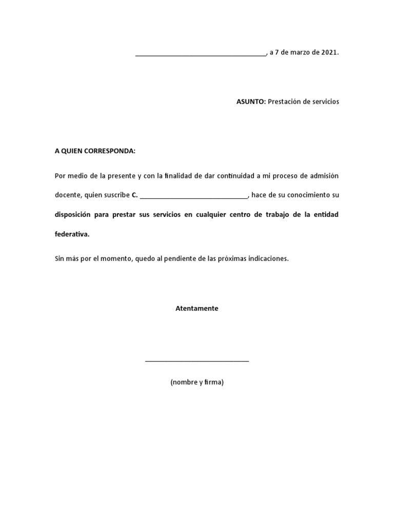 Carta Disposición | PDF