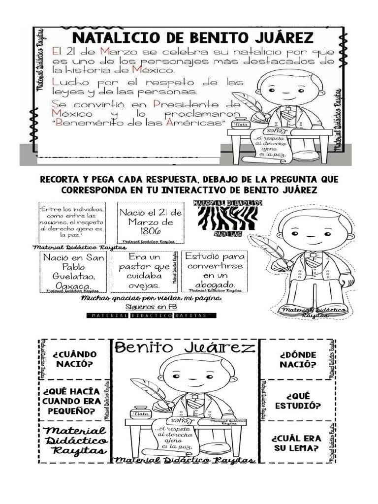 Natalicio de Don Benito Juarez 21 de Marzo de 1806 | PDF | Gobierno ...