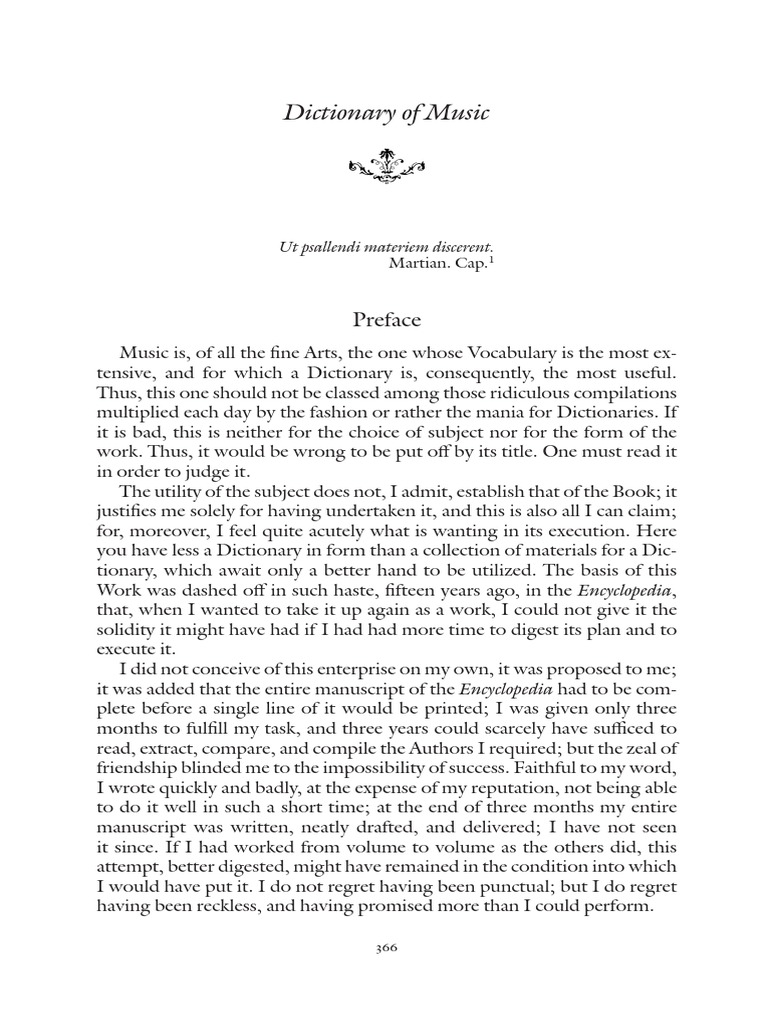 Rousseau - Dictionary of Music EXCERPTS | PDF | Harmony | Interval (Music)