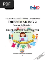 TVL SHS DRESSMAKING 12 Q2 Module 1 DRAFT AND CUT PATTERN FOR LADIES BLOUSE