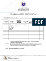 Individual Learning Monitoring Plan