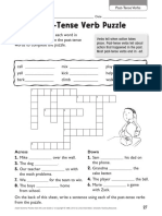 Past-Tense Verb Puzzle: Name Date