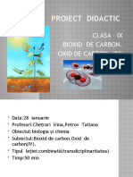 Proiect Didactic Bioxid de Carbon