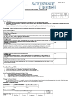 Format For Course Curriculum: Course Title: Course Code: Credit Units: 3 Level: UG Course Objectives