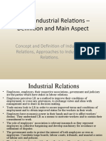 Unit - 1 Industrial Relations - Definition and Main Aspect