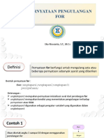 13.1 Struktur Perulangan For