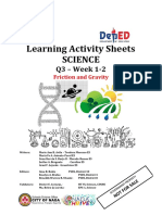 Learning Activity Sheets Science: Q3 - Week 1-2